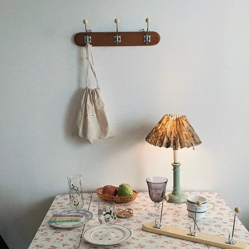 crochet mural bois blanc porte sac enfant décoration chambre moderne minimaliste sacs toile