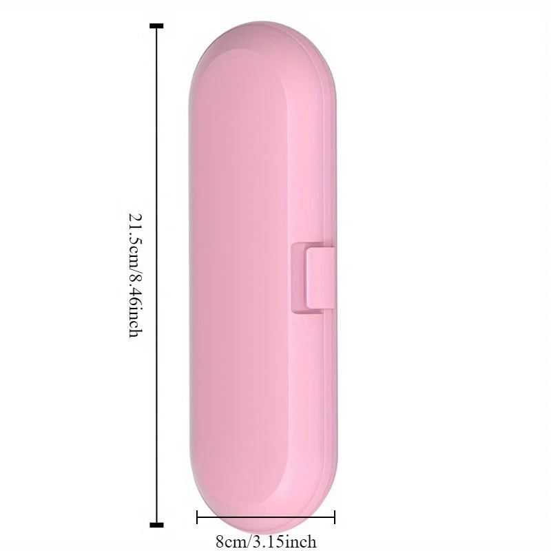 boîte rangement portable brosse dents électrique rose bleu vert moderne clips chargeur intégré contrôle