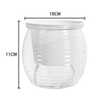 pots fleurs modernes rayures horizontales gris orange rouge blanc