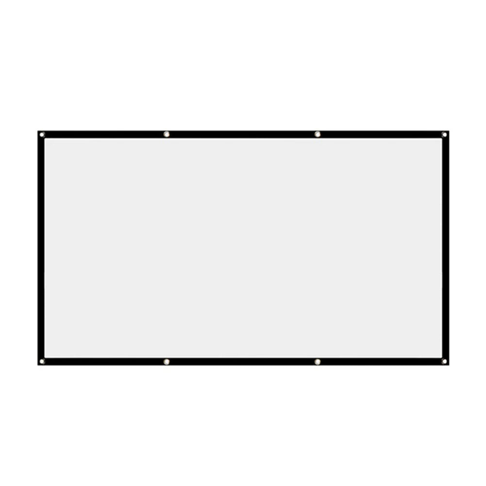 écran projection blanc noir pvc moderne 60 72 84 100 120 150 pouces