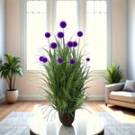 décoration intérieure extérieure plante artificielle pot violet moderne festives exposition