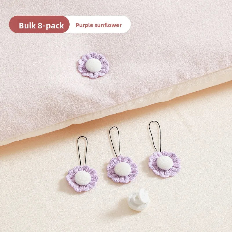 fixations couverture fleurs tournesols rose bleu beige blanc floral mignon texturées aiguille coud crochet
