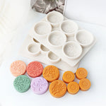moules savon silicone fleurs motifs floraux modernes orange vert rose blanc