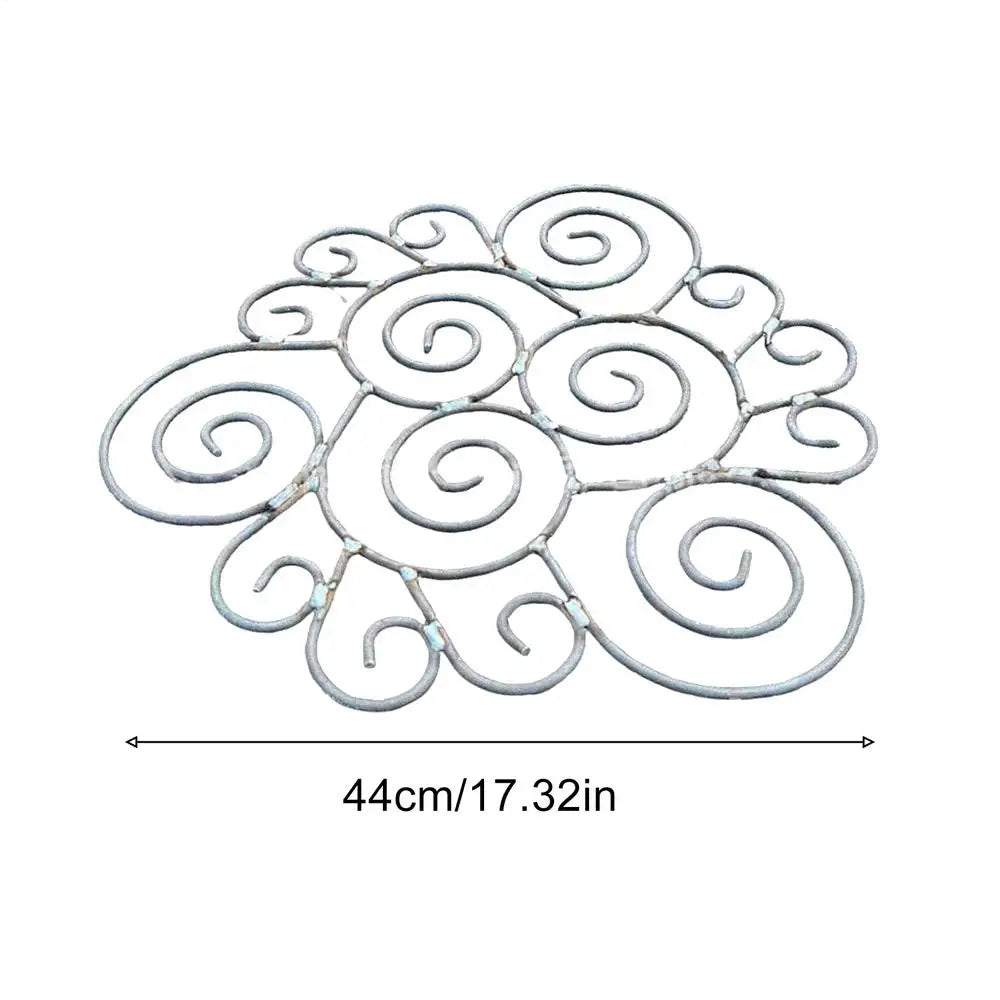 support plante métal résistant intempéries spirales gris vert jardin patioextérieur