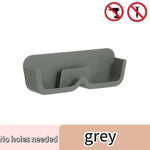 porte lunettes mural adhésif transparent blanc gris moderne rangement anti pression chevet soleil