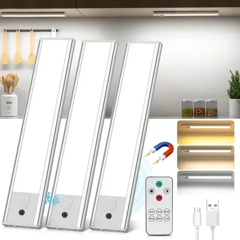 lampe led capteur mouvement rechargeable usb adhésif moderne urgence batterie 1500mAh blanc mat veilleuse