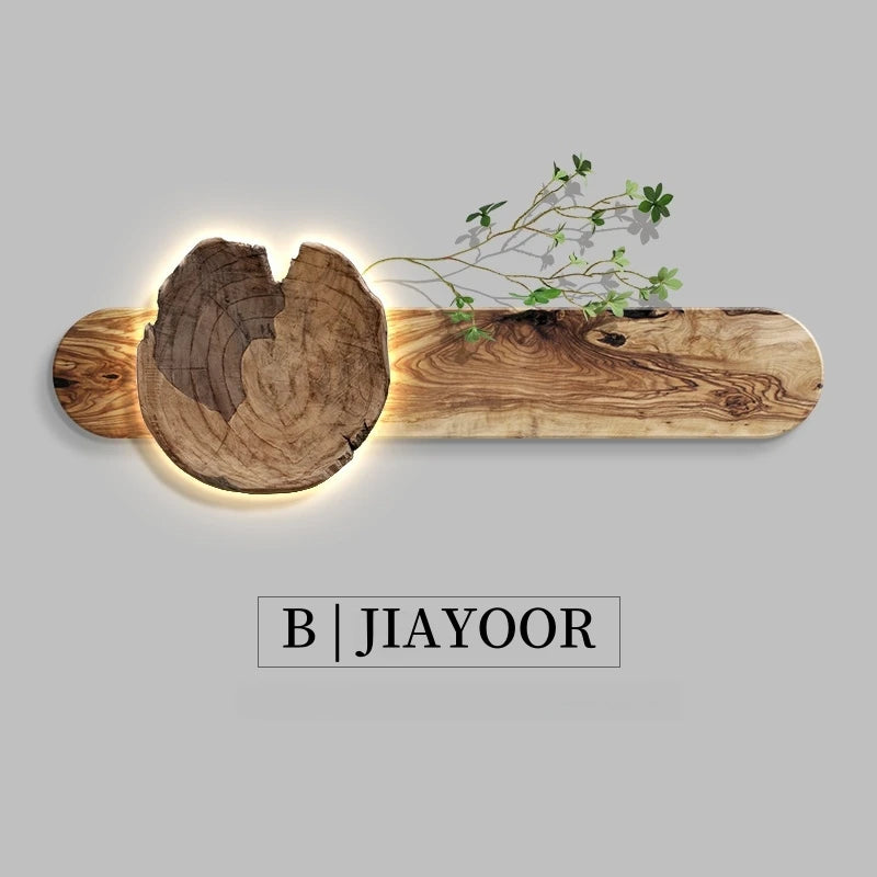 tableau mural moderne bois marron clair éclairage led cuisine salle manger fixé mur œilletsbranches