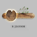 tableau mural moderne bois marron clair éclairage led cuisine salle manger fixé mur œilletsbranches