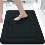 tapis bain moderne gris absorbant antidérapant doux machine lavable mémoire forme salon