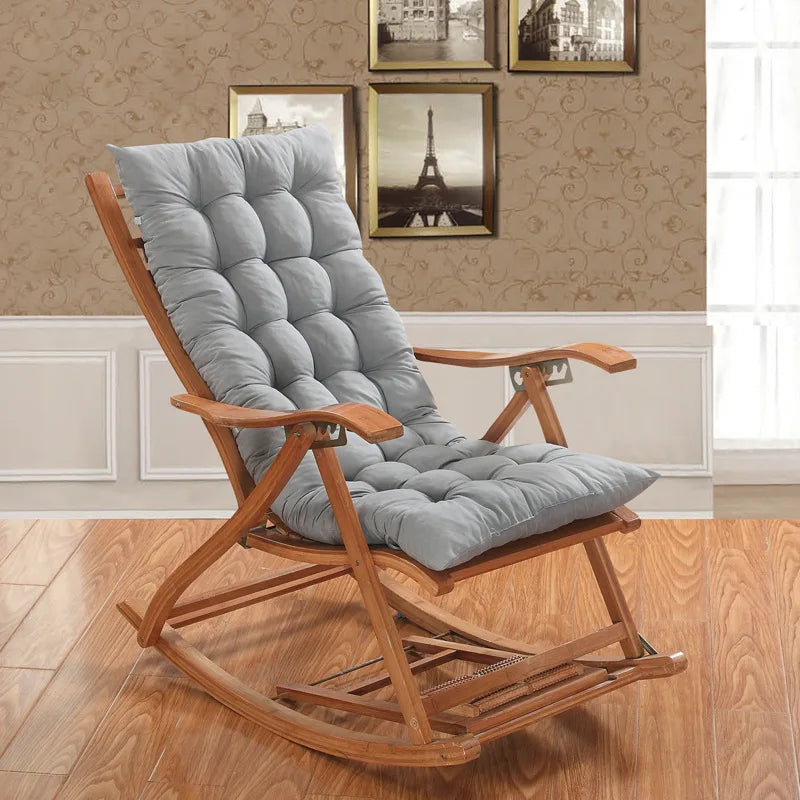 coussin épais rocking chair beiges tufted mousse pe polyester ruban confortable chaise longue toutes