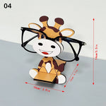 porte lunettes forme animaux pingouin singe bois créatif fonctionnel adhésif
