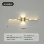 lampe murale moderne courbes élégantes noir doré blanc contemporaine 60cm 80cm
