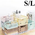 paniers rangement pliables moderne rose bleu beige vert cosmétiques papeterie étudiant