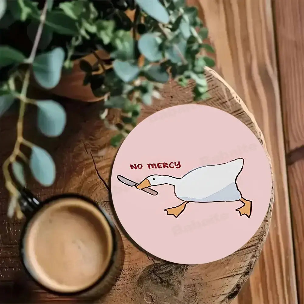 sous verres bois canards expressions modernes opaques hygiène table ecofriendly