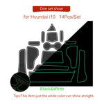 tapis sol voiture hyundai i10 noir rouge antidérapant moderne adhésif