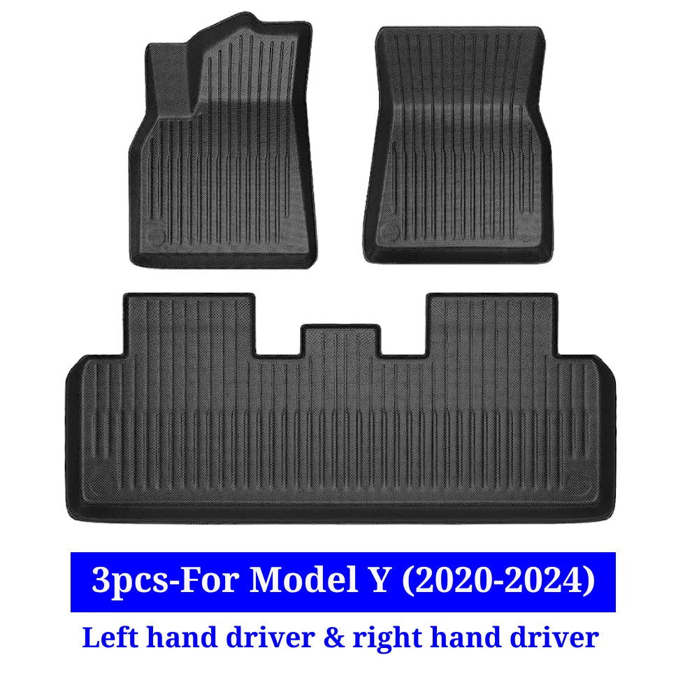 tapis sol voiture noir rayures horizontales moderne antidérapant imperméable tapis avant arrière coffre