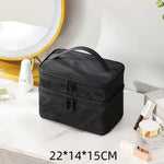 sac maquillage noir maille moderne poignée cosmétiques pinceaux maquillage rangement salle bain