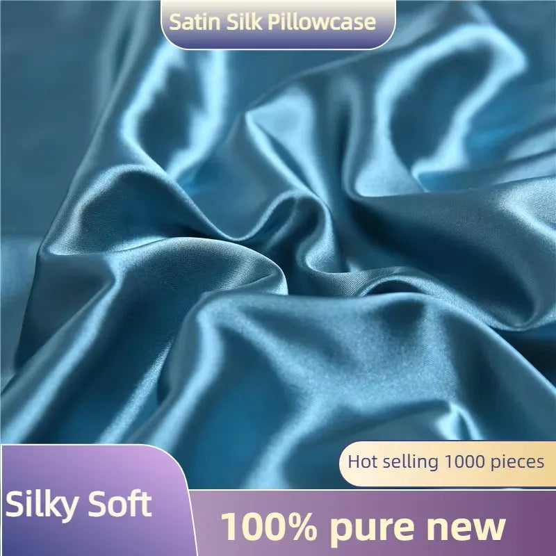protège oreiller satin violet rose noir champagne moderne doux lit coton polyester