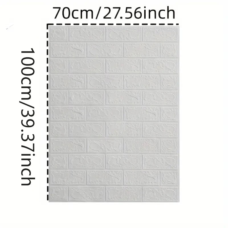 décoration murale adhésive brique texture moderne beige marron gris blanc résistante humide
