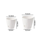 pots fleurs blancs rayures modernes balcon plante verte grille tailles résistantes auto absorbant