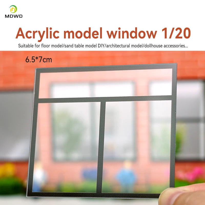fenêtres transparentes acrylique sections architecturales dioramas construction bâtiments matériaux décoration maison DIY