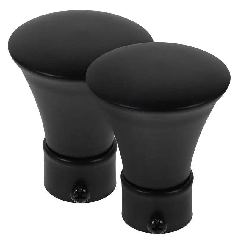 finaux rideau noir modernes finitions fer opaques anneaux boucles tringle rideau