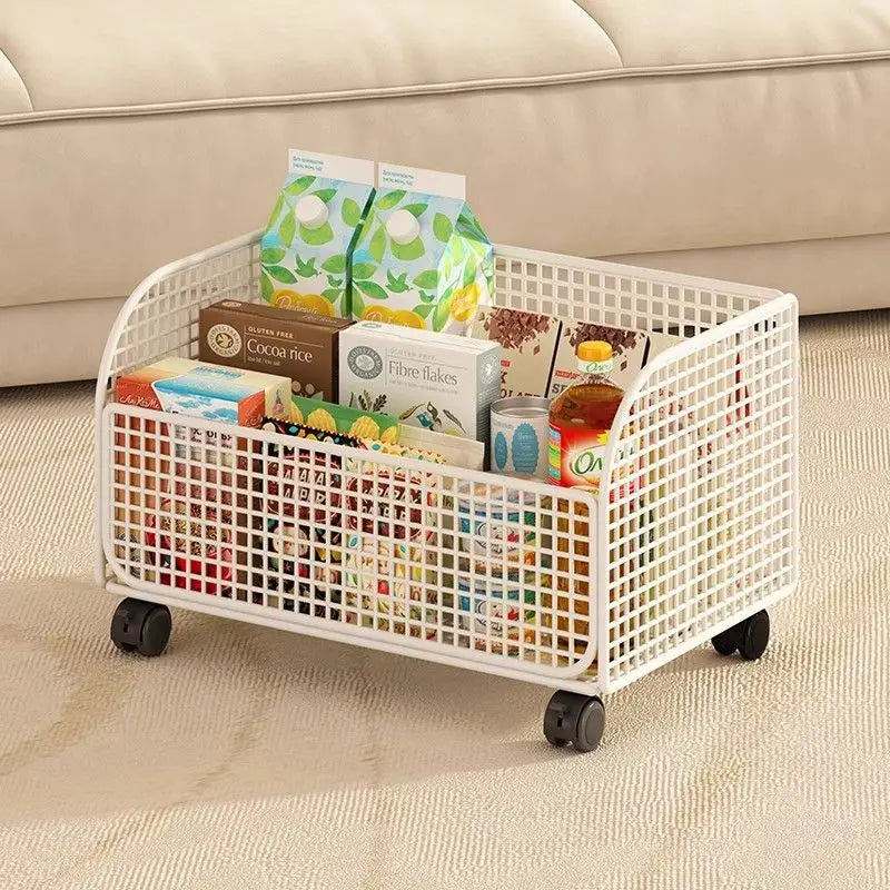 panier roulettes blanc réutilisable respectueux environnement moderne maille utilisation multiple livres sacs dos collations