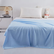 couverture été bambou bleu clair gaufrée motif carré minimaliste moderne