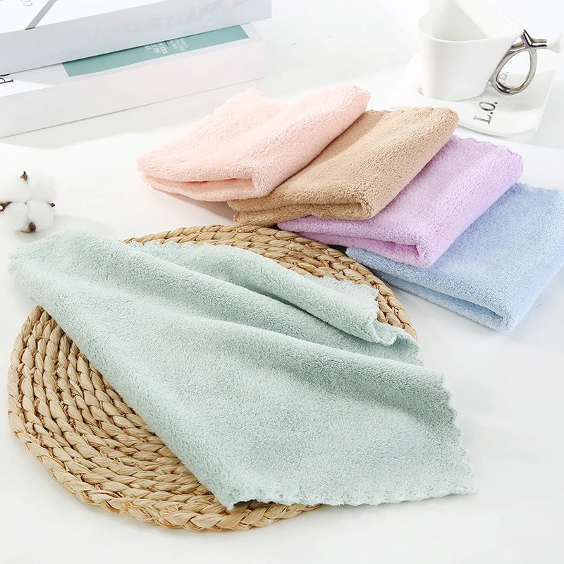 serviettes microfibre face absorption rapide vert pastel rose bleu gris beige opaques modernes