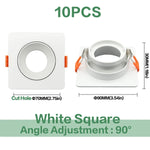 projecteurs led base gu10 gu5.3 blanc noir céramique moderne fixations arrière