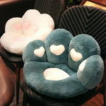 coussin patte chat peluche coeurs blancs doux lit amovible lavableDecoration mignonneAdultes