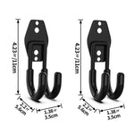 crochet mural acier noir support rangement outils garage vélo escabeau fixation vis