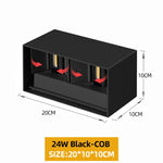 applique murale led moderne 24w noir réglable ip65 10cm 20cm 10cm