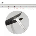Détail des puces LED SMD2835 sur le ruban 12V