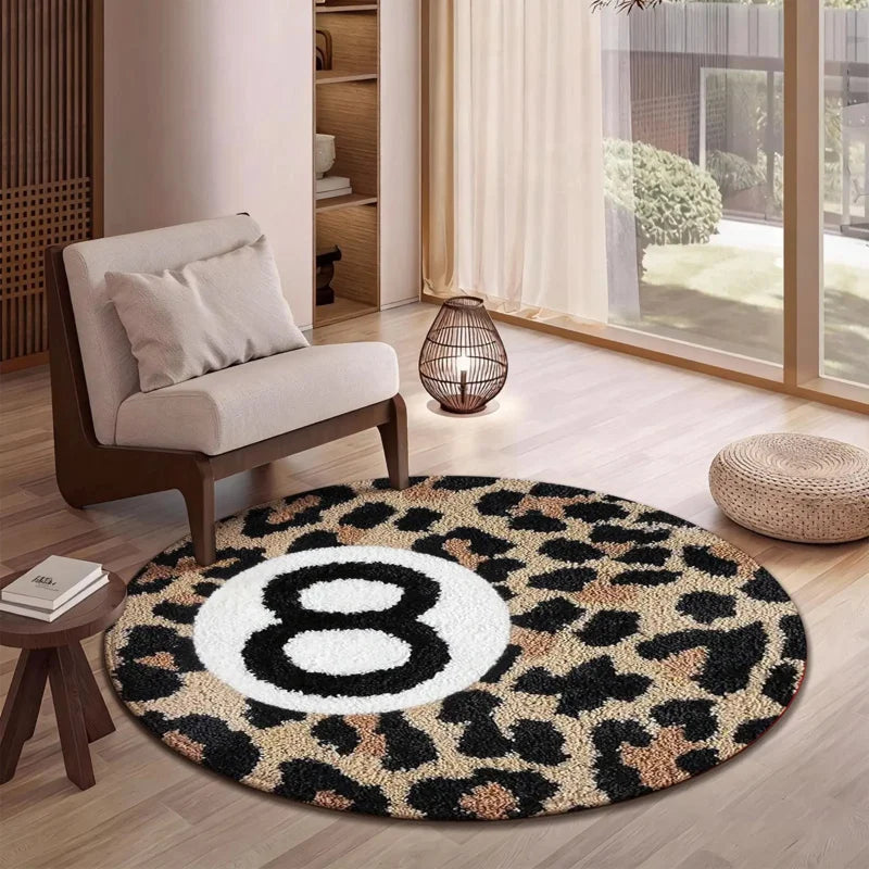 tapis léopard moderne noir beige imperméable antidérapant 120cm 100cm 150cm 80cm