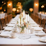 bougeoir moderne transparent bras bougies led mariage décoration table centro