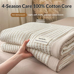 couette d'été coton 100 tissée rayures moderne blanche jacquard respirante été adultes maison