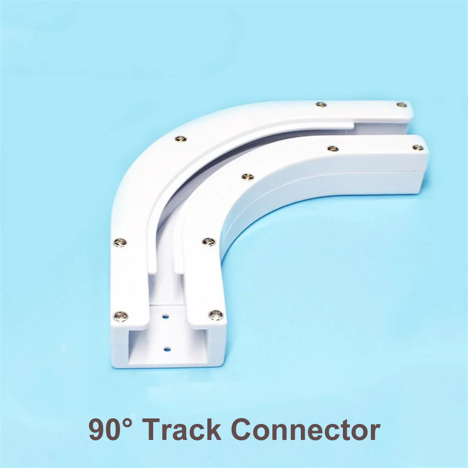 connecteur rail rideau blanc moderne 90 135 degrés dooya trietex