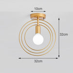 lampe moderne or structure métallique géométrique éclairage quotidien chambre cuisine salle manger entree