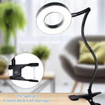 lampe torchon led noire pinces réglables moderne câble usb stroboscope multiple couleurs