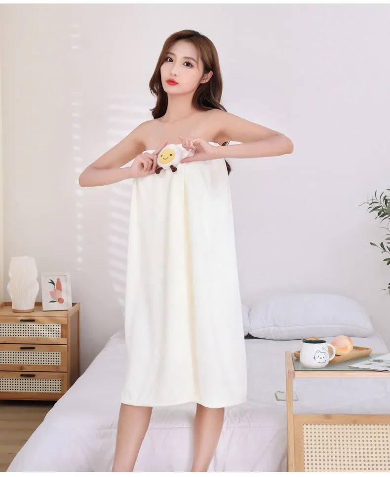 serviette bain microfibre rose blanche séchage rapide douce absorbante adultes toilettage décontracté