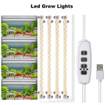 éclairage led plante blanc moderne clips commande luminosité câble usb 183cm
