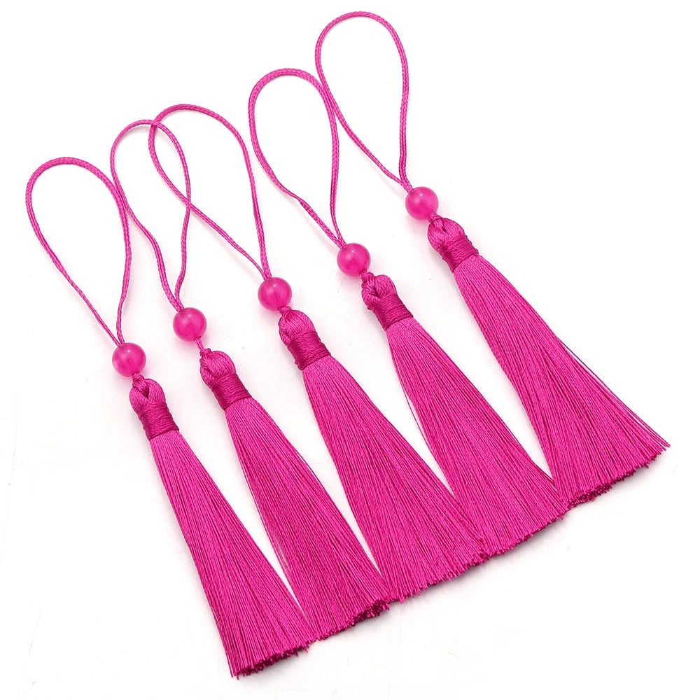 pompons multicolores texturés franges 12cm 5cm longueur traditionnels décoratifs 10pcs