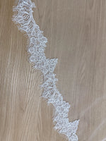 voile mariée deux couches dentelle fine blanc classique bordure décorative translucide femme