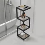 étagère mobile.storage rack blanc noir moderne roulettes serviettes parfums