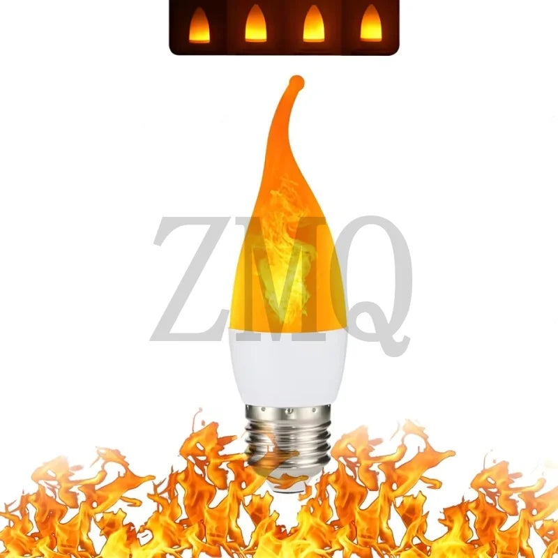 ampoule led effet flamme blanc orange moderne 2835 led base e12