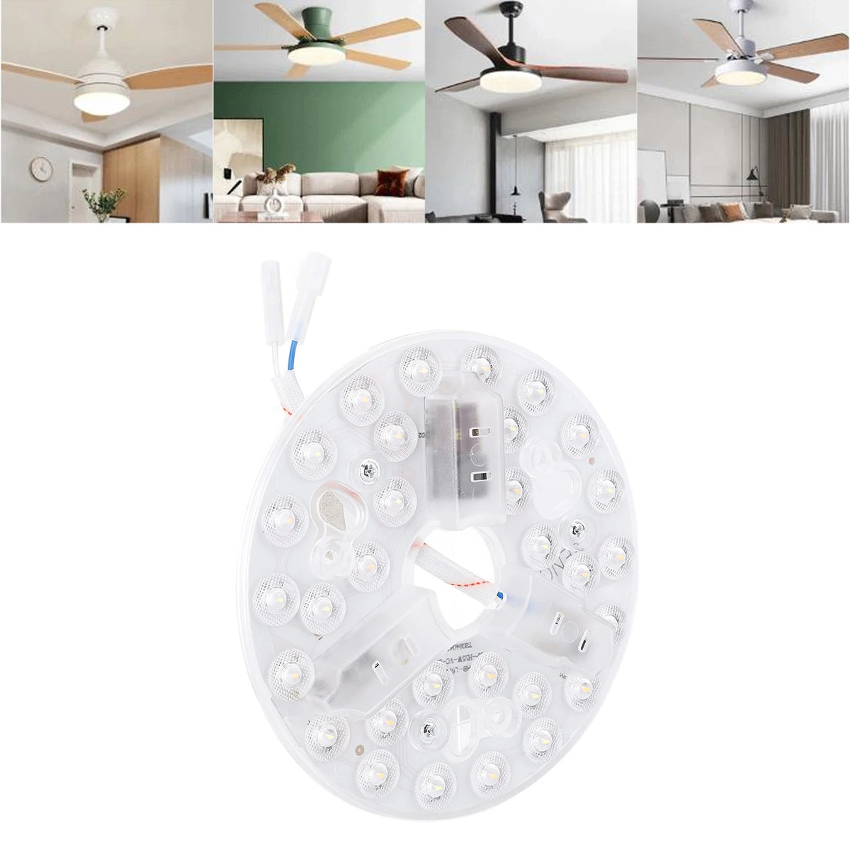 lampe led moderne blanc ventilateur interrupteur multiples couleurs points lumineux fonction mémoire 95 265v