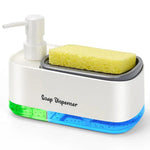 distributeur savon mousse double liquide moderne noir vert bleu mat opacité gant éponge grille