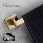 accessoires salle bain doré moderne minimaliste double étagère porte serviettes porte papier toilette brush