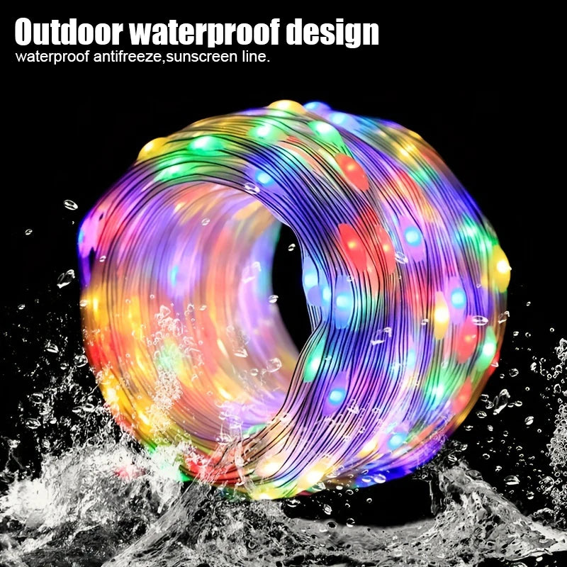 lampe led solaire multicolore moderne fil cuir tringle télécommande contrôleur lumière